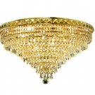 Karci 12-Light 24" Crystal Flush Mount 2148F24G-SA