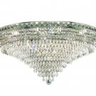 Karci 18-Light 30" Crystal Flush Mount 2148F30C-SS