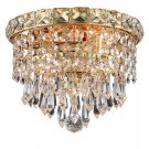 Karci 2-Light 8" Crystal Flush Mount 2148F8G-SA
