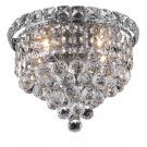 Karci 4-Light 10" Crystal Flush Mount 2149F10C-SA