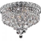 Karci 4-Light 12" Crystal Flush Mount 2149F12C-SS