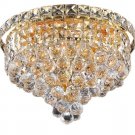 Karci 4-Light 12" Crystal Flush Mount 2149F12G-RC