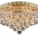Karci 4-Light 14" Crystal Flush Mount 2149F14G-SS