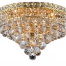 Karci 6-Light 16" Crystal Flush Mount 2149F16G-EC