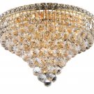 Karci 10-Light 20" Crystal Flush Mount 2149F20G-SA