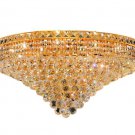 Karci 18-Light 30" Crystal Flush Mount 2149F30G-SS