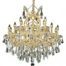 Karla 19-Light 30" Crystal Chandelier 2381D30G-SS