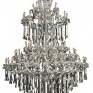 Karla 85-Light 72" Crystal Chandelier 2381G96C-GT-SS