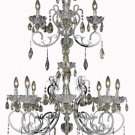 Kerman 12-Light 29" Crystal Chandelier 2406G48C-GT-SS
