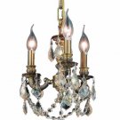 Tempeste 3-Light 10" Crystal Ceiling Pendant 7738D10AB-GS-RC