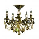 Reynard 5-Light 18" Crystal Flush Mount 7825F18AB-GT-SS