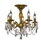 Reynard 5-Light 18" Crystal Flush Mount 7825F18FG-RC