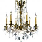 Reynard 6-Light 23" Crystal Chandelier 7826D23AB-SS