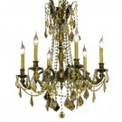 Reynard 6-Light 23" Crystal Chandelier 7826D23AB-GT-SS