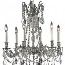 Reynard 6-Light 23" Crystal Chandelier 7826D23PW-SA