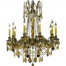 Reynard 10-Light 28" Crystal Chandelier 7829D28AB-GT-SS