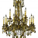 Reynard 15-Light 28" Crystal Chandelier 7833D28FG-GT-SS