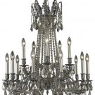 Reynard 15-Light 28" Crystal Chandelier 7833D28PW-GT-SS