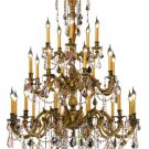 Reynard 25-Light 38" Crystal Chandelier 7842G38FG-SS