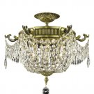 Telfour 6-Light 18.5" Crystal Flush Mount 7911F18AB-SA