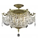 Telfour 6-Light 18.5" Crystal Flush Mount 7911F18FG-EC