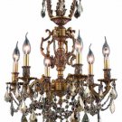 Rowland 6-Light 20" Crystal Chandelier 8081D20FG-GT-SS