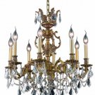 Rowland 8-Light 24" Crystal Chandelier 8082D24FG-SS