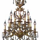 Rowland 10-Light 21" Crystal Chandelier 8084D21FG-GT-SS