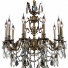 Rowland 10-Light 28" Crystal Chandelier 8084D28AB-GS-RC