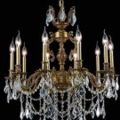 Rowland 10-Light 28" Crystal Chandelier 8084D28FG-SA