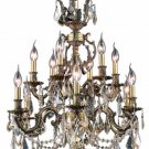 Rowland 12-Light 24" Crystal Chandelier 8086D24AB-GS-SS