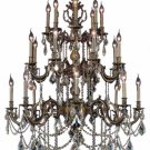 Rowland 24-Light 38" Crystal Chandelier 8096G38AB-GS-RC