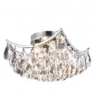 Taillefer 4-Light 12" Crystal Flush Mount 8330F12C-SS