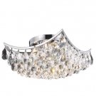 Taillefer 4-Light 14" Crystal Flush Mount 8330F14C-SS