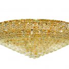 Udell 28-Light 36" Crystal Flush Mount 8341F36G-SS