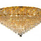 Udell 12-Light 30" Crystal Flush Mount 8344F30G-SS
