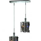 Wiatt 2-Light 4.5" Crystal Ceiling Pendant 1090D-O-P-JT-SS