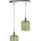 Wiatt 2-Light 4.5" Crystal Ceiling Pendant 1090D-O-P-LP-RC