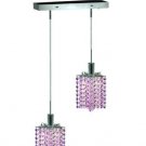 Wiatt 2-Light 4.5" Crystal Ceiling Pendant 1090D-O-P-RO-SS