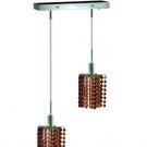 Wiatt 2-Light 4.5" Crystal Ceiling Pendant 1090D-O-P-TO-RC