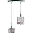 Wiatt 2-Light 4.5" Crystal Ceiling Pendant 1090D-O-S-CL-SA