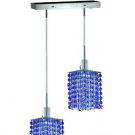 Wiatt 2-Light 4.5" Crystal Ceiling Pendant 1090D-O-S-SA-SS