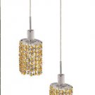 Wiatt 2-Light 9" Crystal Ceiling Pendant 1090D-R-E-LT-SS