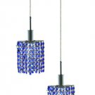 Wiatt 2-Light 9" Crystal Ceiling Pendant 1090D-R-E-SA-RC
