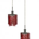 Wiatt 2-Light 9" Crystal Ceiling Pendant 1090D-R-P-BO-SS