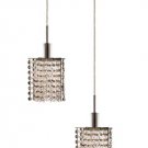 Wiatt 2-Light 9" Crystal Ceiling Pendant 1090D-R-P-CL-SA