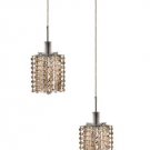 Wiatt 2-Light 9" Crystal Ceiling Pendant 1090D-R-P-GT-RC