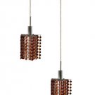 Wiatt 2-Light 9" Crystal Ceiling Pendant 1090D-R-P-TO-SS