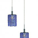 Wiatt 2-Light 9" Crystal Ceiling Pendant 1090D-R-R-SA-RC