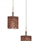 Wiatt 2-Light 9" Crystal Ceiling Pendant 1090D-R-S-TO-SS